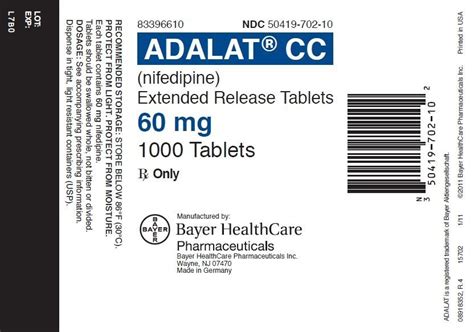 Adalat CC (Nifedipine): Side Effects, Uses, Dosage  .